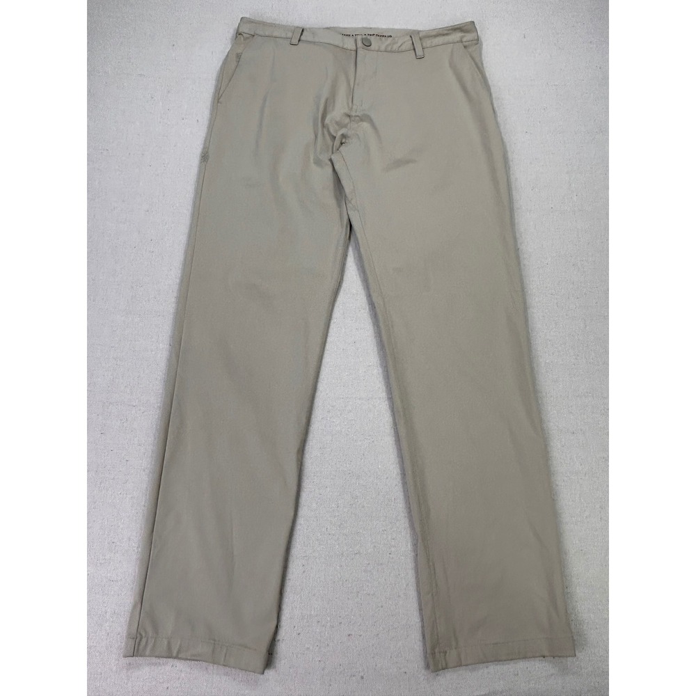 Rhone Mens 35 Commuter Pants Khaki Tan Technical Stretch Trousers RN141364
